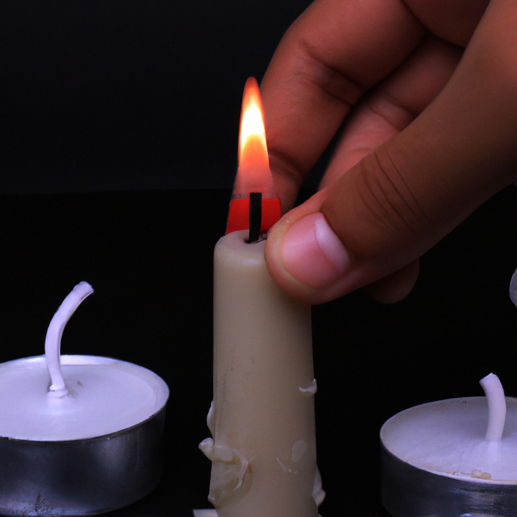 ¿Cuál es la forma correcta de encender una vela?